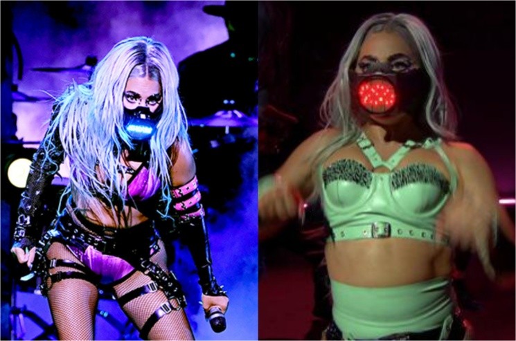 En el musical, Lady Gaga cantó sin problemas con mascarilla.