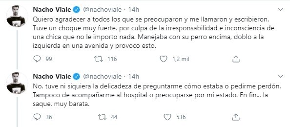 Nacho Viale accidente moto