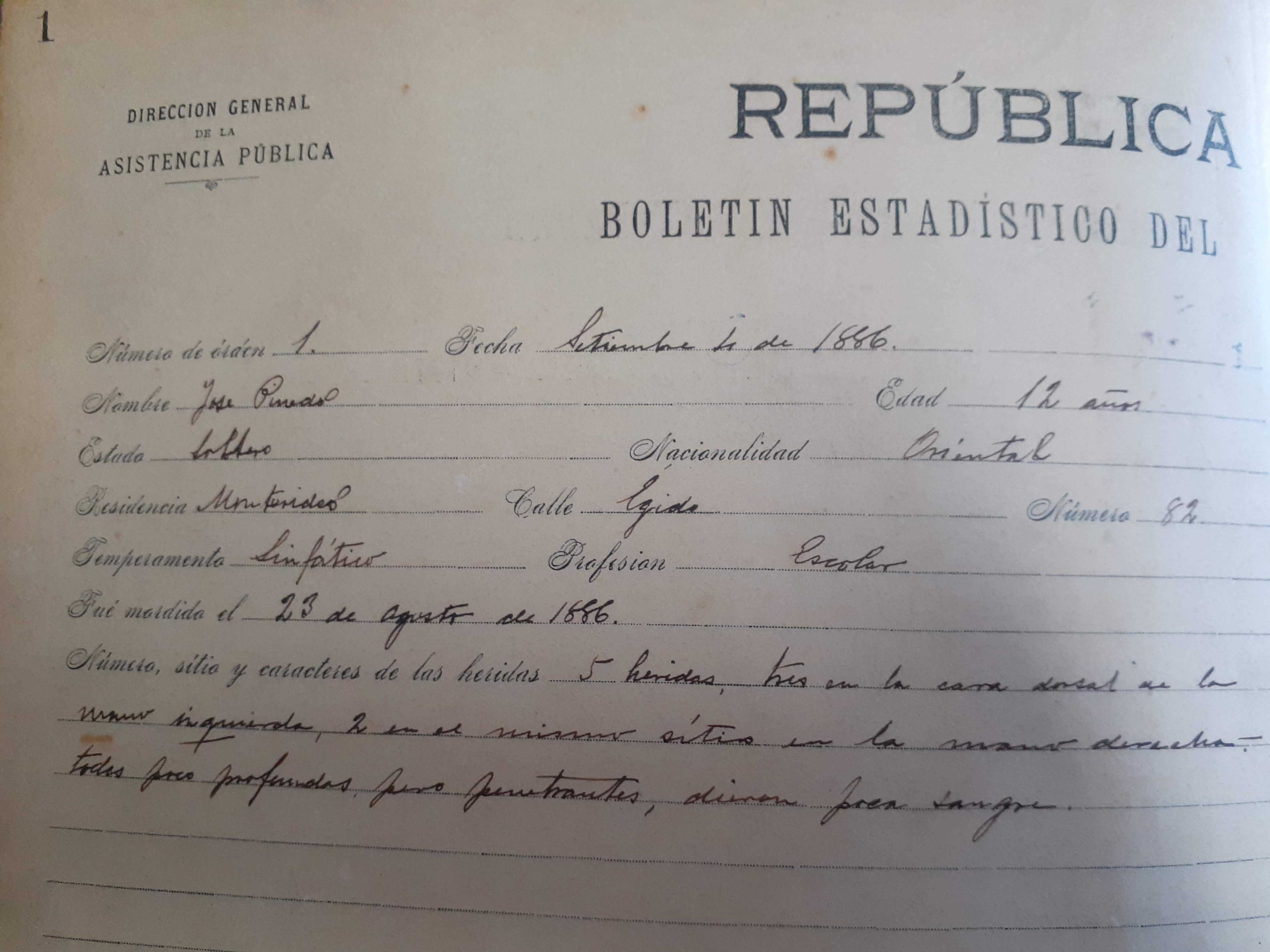 Primer registro de vacunación antirrábica en Argentina 1886