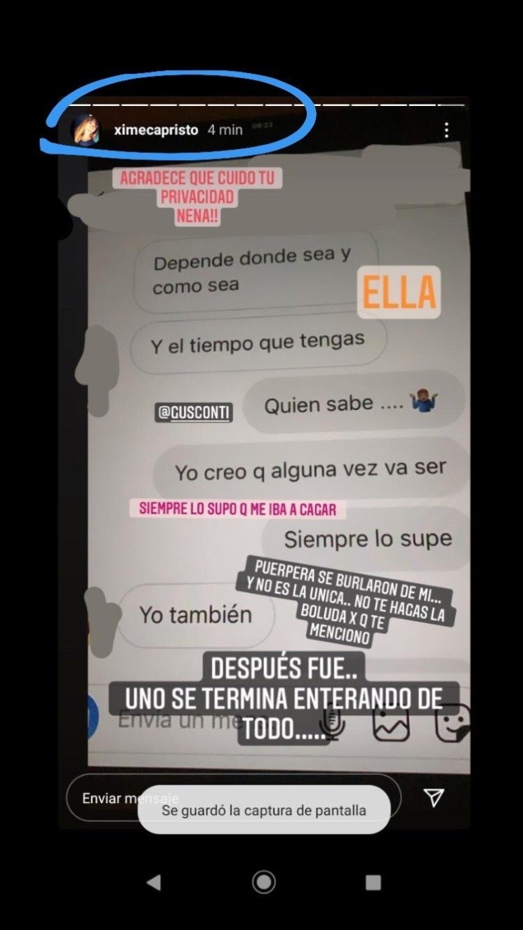 La ex Gran Hermano explotó al ver las conversaciones.