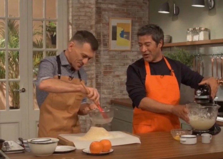 Eduardo Rodríguez con Mauricio Asta en una participación en 'Gourmet'