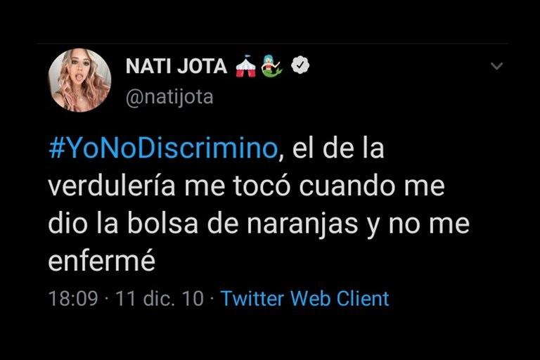 Polemicos tuits de Nati Jota