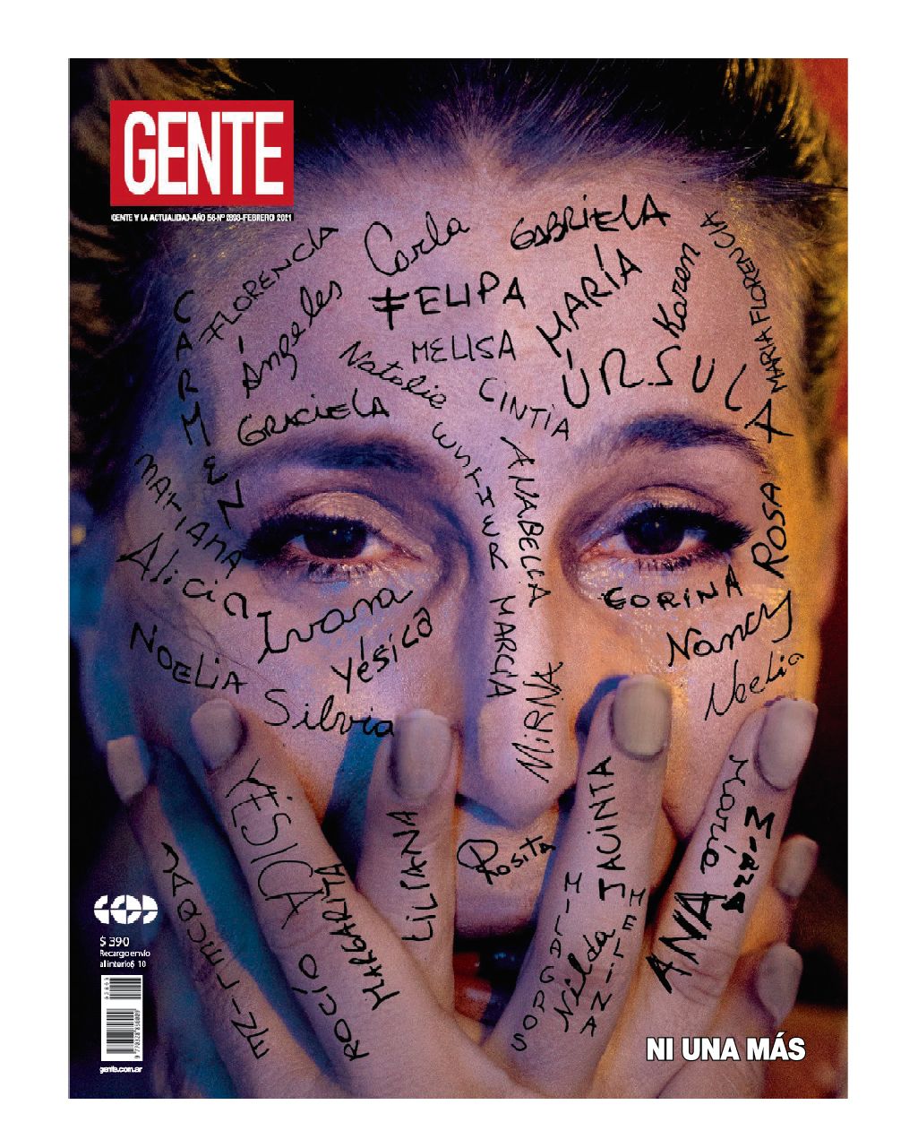 'Ni una más', la fuerte campaña protagonizada por Flor Peña sobre los femicidios (Gentileza revista Gente).