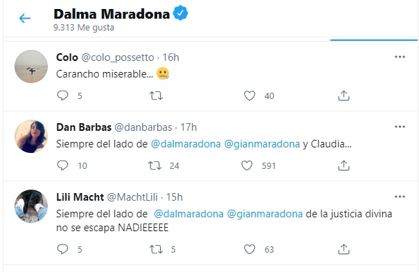 La reacción de Dalma Maradona a los dichos de Matías Morla