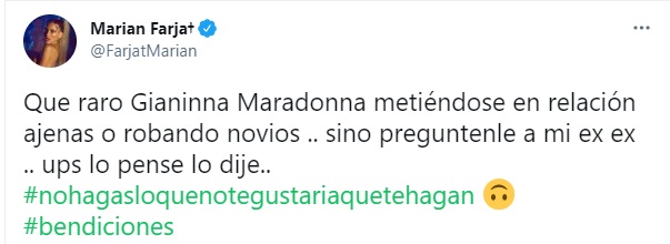 El descargo de Marian Farjat contra Gianinna Maradona