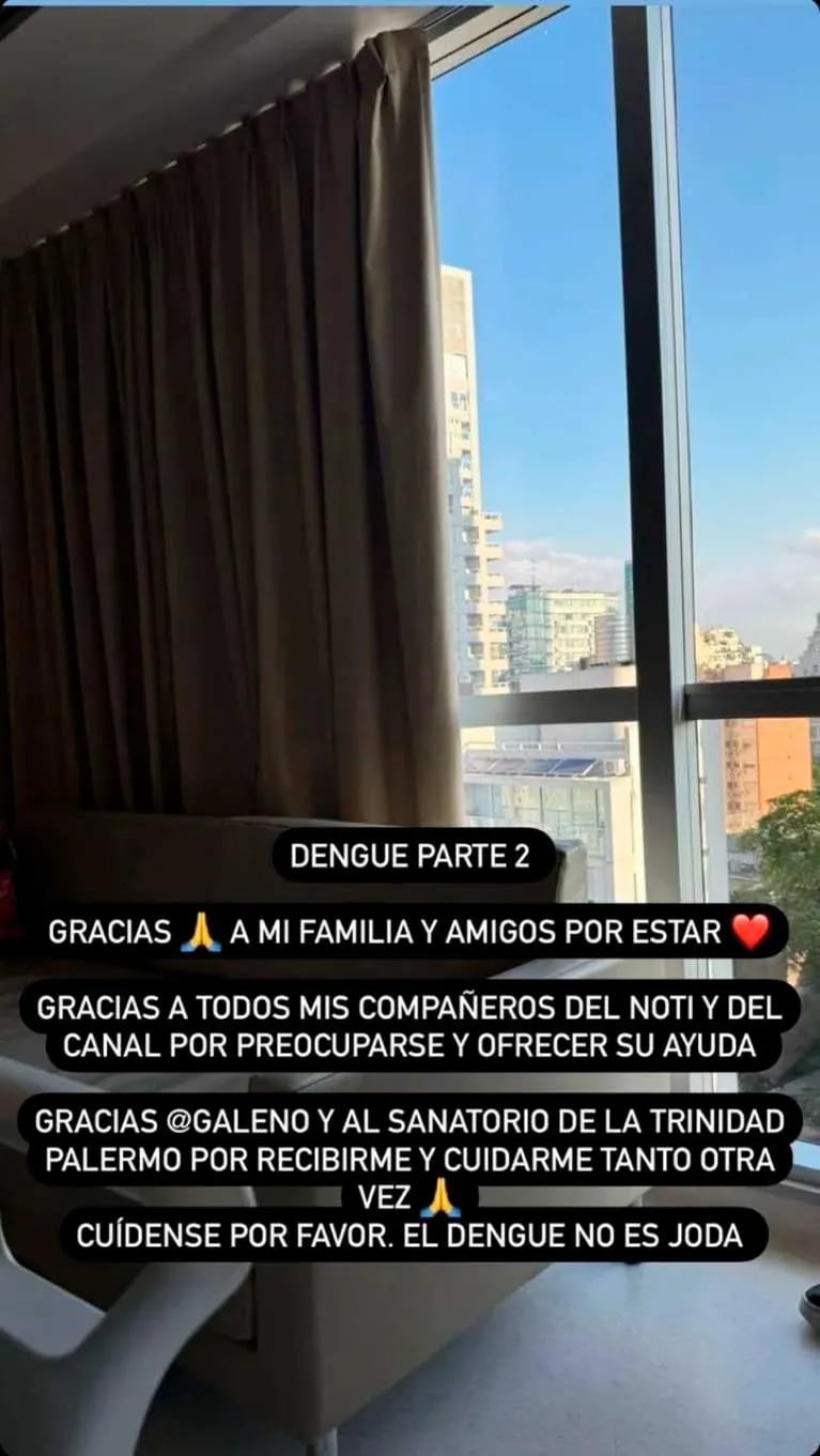 Roxy Vázquez volvió a ser internada por dengue (Foto: Instagram @roxyvazquezok)