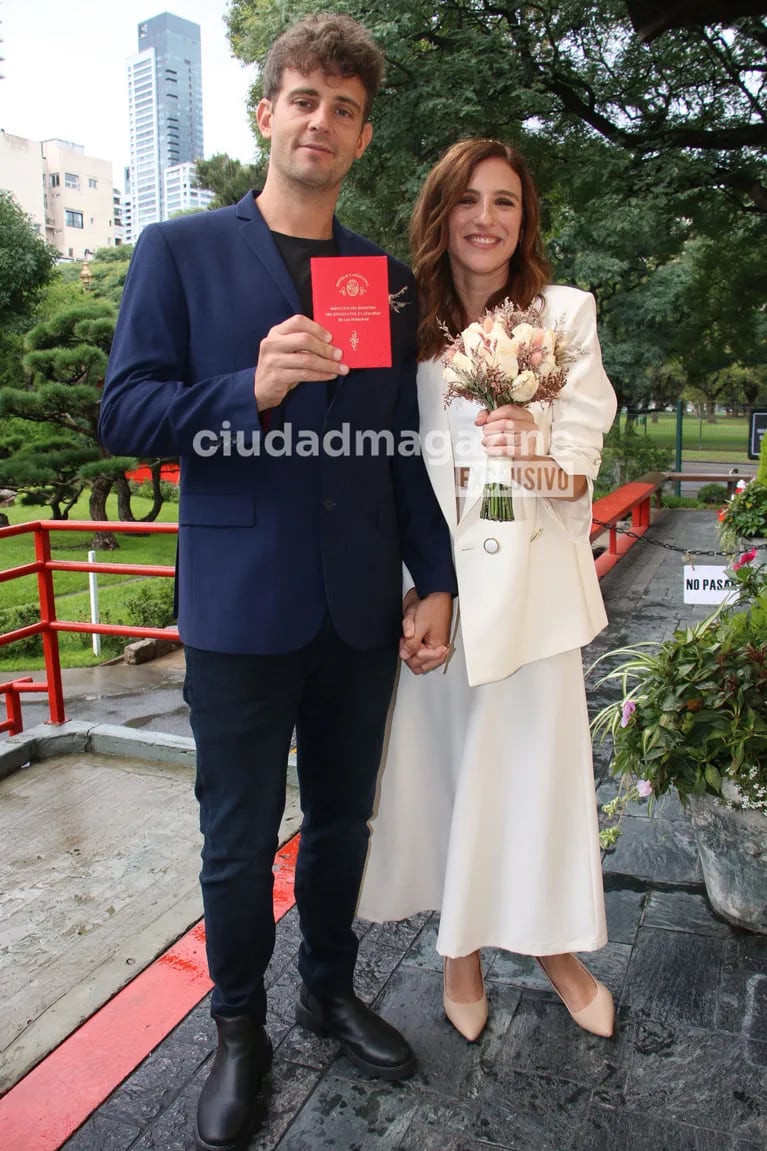 Carolina Amoroso y Guido Covini se casaron por Civil (Foto: Movilpress).