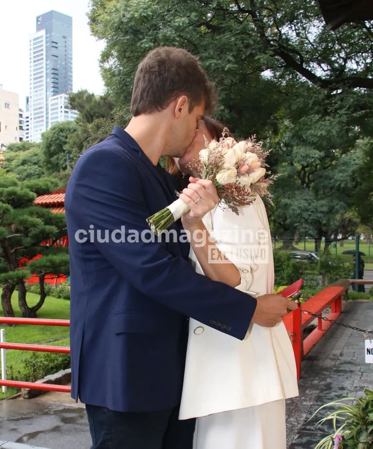 Carolina Amoroso y Guido Covini se casaron por Civil (Foto: Movilpress).